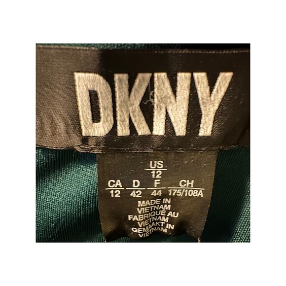 DKNY Burnout Velvet Flutter-Sleeve Midi Dress Size 12 Green NWT - Picture 12 of 12